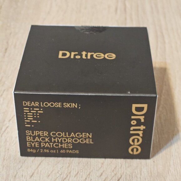 DR  TREE Dear Loose Skin SUPER COLLAGEN BLACK HYDROGEL (60) EYE PATCHES 2.96 OZ - Picture 1 of 1